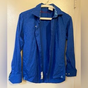 Robert Graham‎ 100% cotton dress shirt preppy boys Sz 10-12